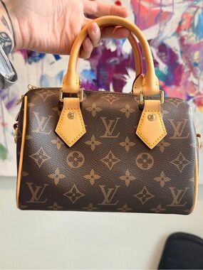 Louis Vuitton Brown Monogram Mini Satchel with Vachetta Trim